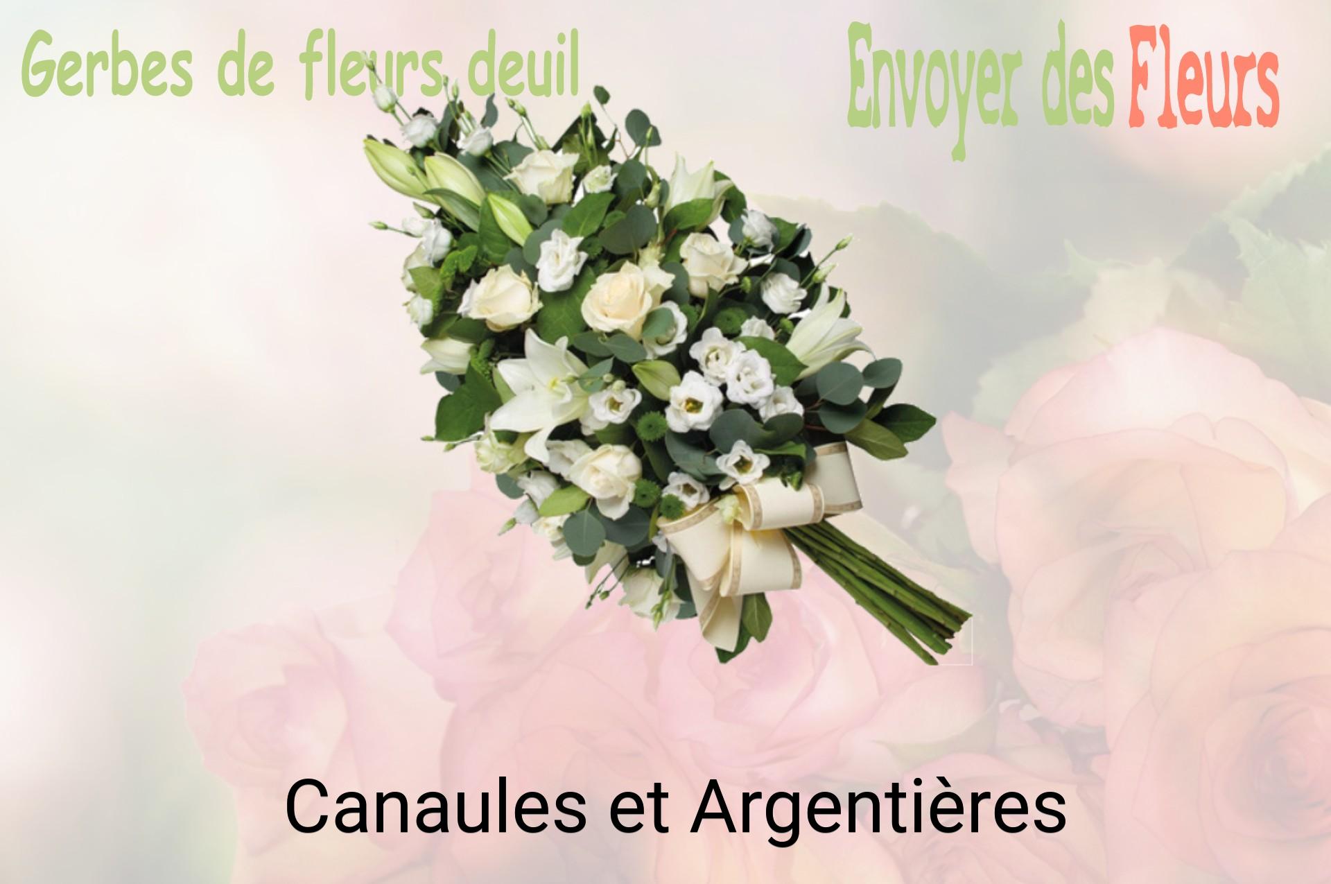 Gerbe de fleurs de deuil livrée à Canaules-et-Argentières